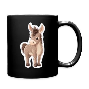 Esel - Tasse einfarbig - Schwarz - Rechts