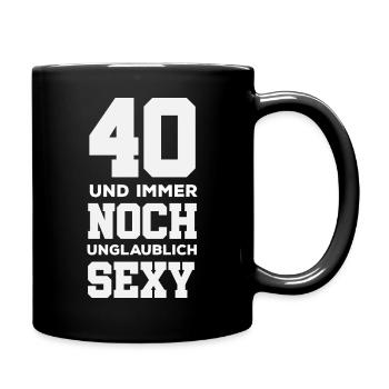 Funny 40th Birthday Gift Birthday Shirt - Full Colour Mug - black - Right