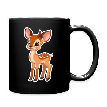 roe deer - Full Colour Mug - black - Right
