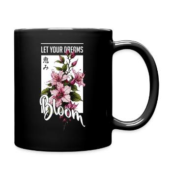 Let Your Dreams Bloom Floral - Full Colour Mug - black - Right