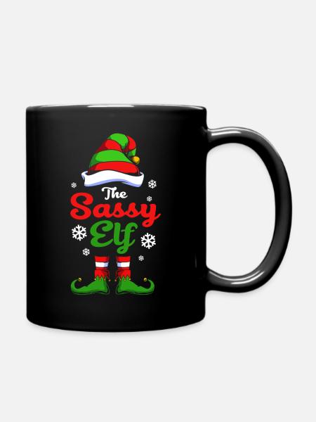 Elfe Elf Weihnachtsgeschenk Nervensäge - Tasse einfarbig - Schwarz