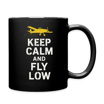 Ländliche Luftfahrt Landwirtschaft Pilotgeschenk - Tasse einfarbig - Schwarz - Rechts