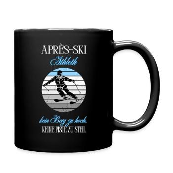 Après ski athlete No mountain too high - Full Colour Mug - black - Right