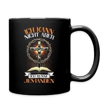 Jesus Christlich Katholiken Gläubiger Gottesdienst - Tasse einfarbig - Schwarz - Rechts