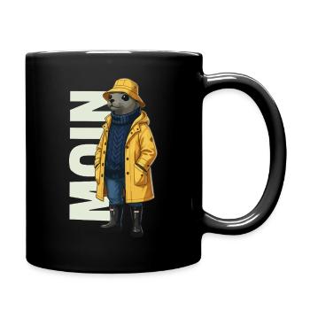 Seal Moin – Raincoat Design - Full Colour Mug - black - Right
