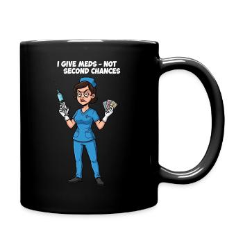 Nurse Saying Medicine Illustration - Full Colour Mug - black - Right