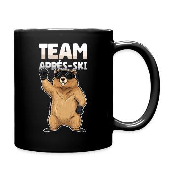 Team Apres Ski Party Crew Snow Skiing Ski Funny - Full Colour Mug - black - Right