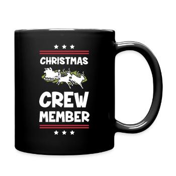 Weihnachten Crew Christmas - Tasse einfarbig - Schwarz - Rechts
