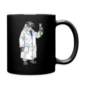 Penguin Scientist Test Tube Laboratory - Full Colour Mug - black - Right