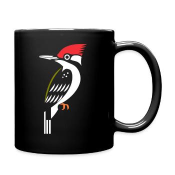 woodpecker - Full Colour Mug - black - Right