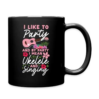 Hawaiian Ukulele Uke I Like To - Tasse einfarbig - Schwarz - Rechts