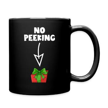 Don't cheat! Naughty Christmas present! Not - Full Colour Mug - black - Right