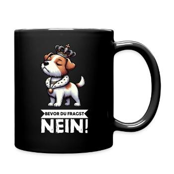 Before You Ask Jack Russel Terrier Jackie Terrier - Full Colour Mug - black - Right