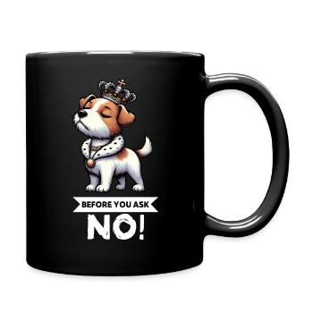 Avant de demander Jack Russel terrier Jack Russel chien - Mug uni - noir - Droite