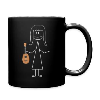 Ukulélé hawaïen ukulélé Ukulélé Girl - Mug uni - noir - Droite