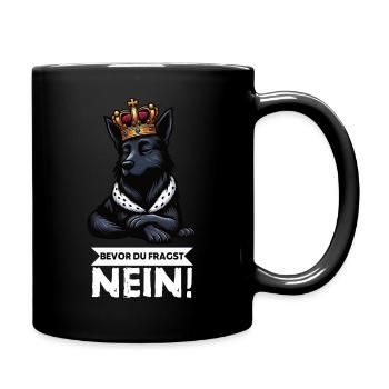Avant de demander aux chiens de berger noir - Mug uni - noir - Droite