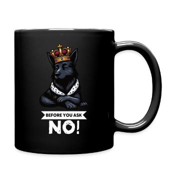 Avant de demander Bergers Noirs - Mug uni - noir - Droite