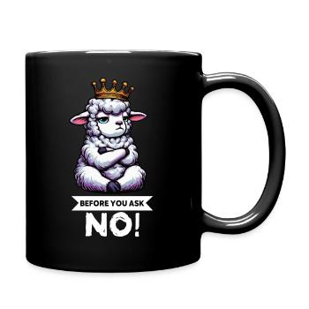 Before You Ask Sheep Sheep Shepherd Sheep Holder - Full Colour Mug - black - Right