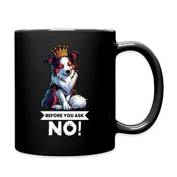 Avant de demander aux Australian Shepherds Aussie Aussies - Mug uni - noir - Droite