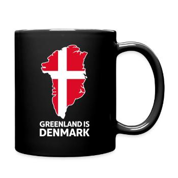 Carte du drapeau Groenland-Danemark - Mug uni - noir - Droite