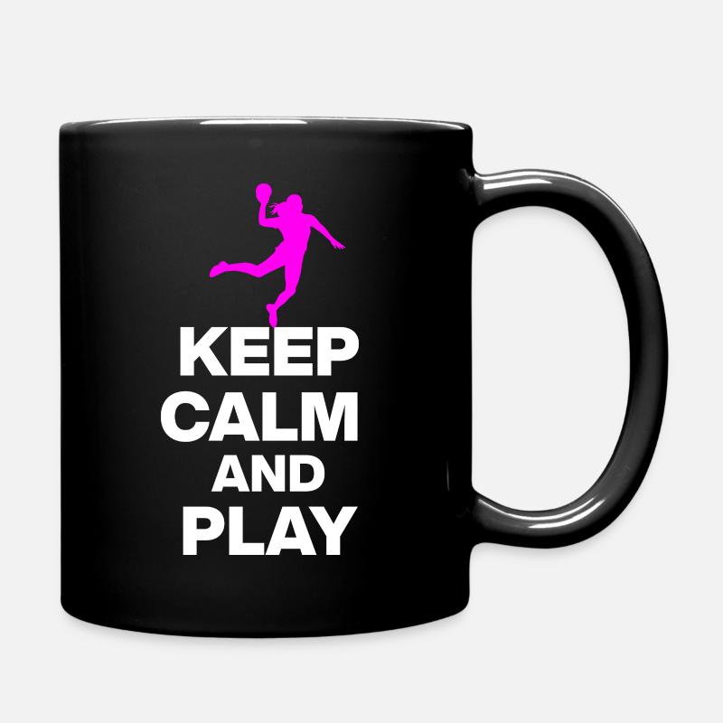 KEEP CALM AND PLAY HANDBALL! EM GESCHENK GERMANY s - Tasse einfarbig - Schwarz