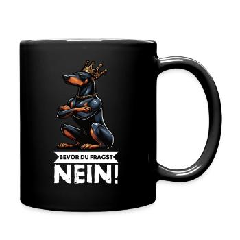 Before You Ask Doberman Doberman Owner - Full Colour Mug - black - Right