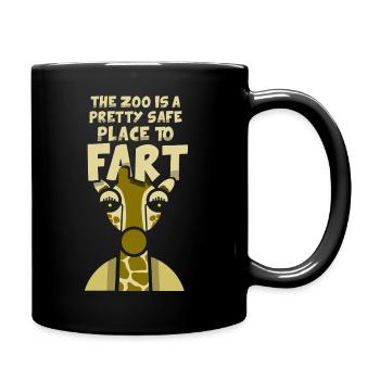 Safari Afrique Faune du Serengeti Girafe de la savane - Mug uni - noir - Droite