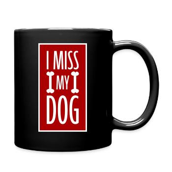 Mon chien Dog Amamant Dog Love Logo de blague - Mug uni - noir - Droite