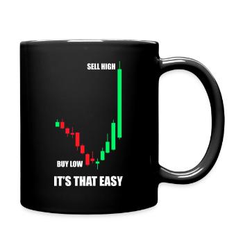 Acheter bas vendre cher Marché boursier Trader en bourse - Mug uni - noir - Droite