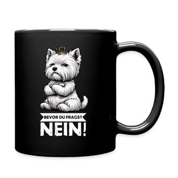 Avant que vous ne demandiez, pas de Westie Westland Terrier - Mug uni - noir - Droite