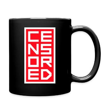 Censored Funny Statement Freedom Logo - Full Colour Mug - black - Right