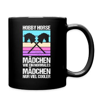 Steckenpferd Hobbyhorse Hobby Horsing - Tasse einfarbig - Schwarz - Rechts
