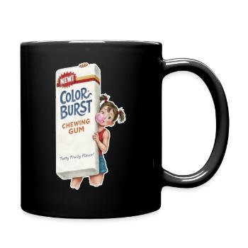  Retro Kaugummi - Tasse einfarbig - Schwarz - Rechts