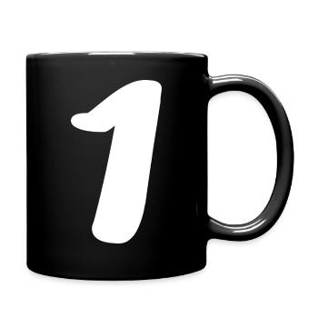 1. 1 year. 1st ANNIVERSARY. 1 YEAR ANNIVERSARY - Full Colour Mug - black - Right