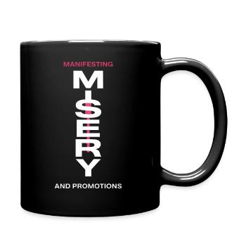 Manifesting Misery Typography - Full Colour Mug - black - Right