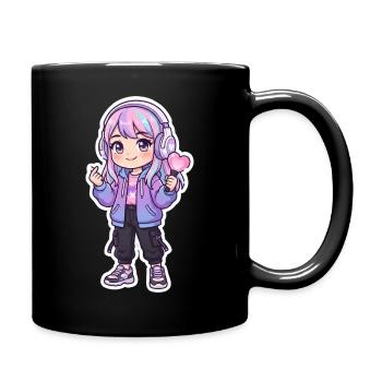 K-Pop Anime - Tasse einfarbig - Schwarz - Rechts