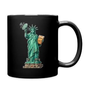 Statue of Communication - Full Colour Mug - black - Right