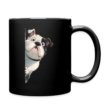 Bourdons anglais qui espionnent Drôle de chiens amateurs de produits dérivés - Mug uni - noir - Droite