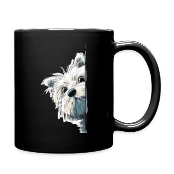 Westie Terrier Spieur Mignon Amoureux des Chiens Produits dérivés - Mug uni - noir - Droite