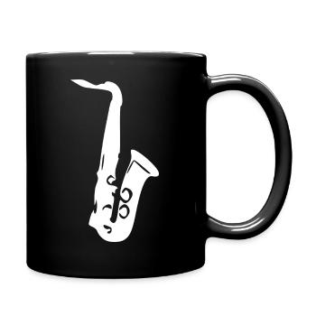 Saxophone Music Gift Musician - Full Colour Mug - black - Right
