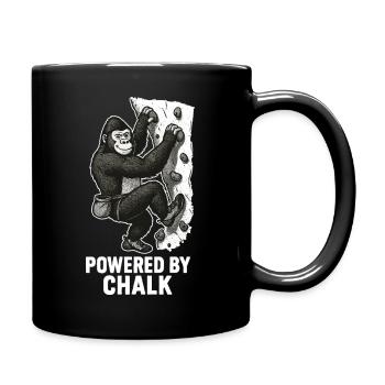 Gorilla Bouldering – Powered by Chalk Saying - Full Colour Mug - black - Right