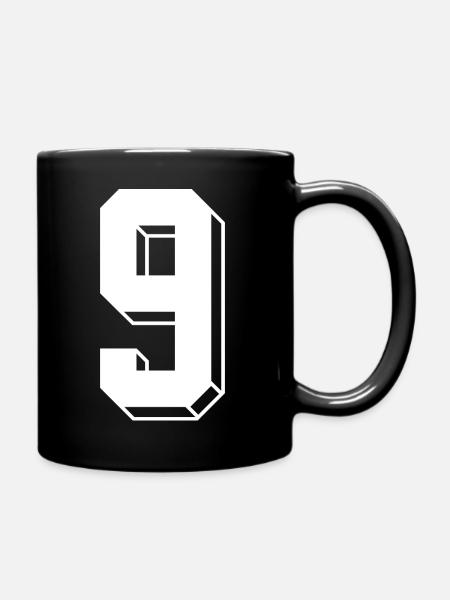9 Jahre Trikot Nummer 9 sport trikot 9 - Tasse einfarbig - Schwarz