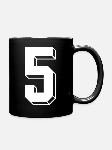 5 Jahre Trikot Nummer 5 sport trikot 5 - Tasse einfarbig - Schwarz