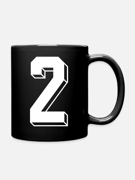 2 Jahre Trikot Nummer 2 sport trikot 2 - Tasse einfarbig - Schwarz