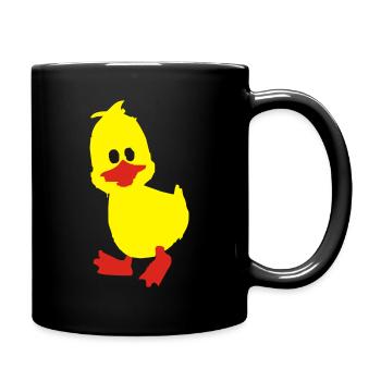 ente, entchen - Tasse einfarbig - Schwarz - Rechts
