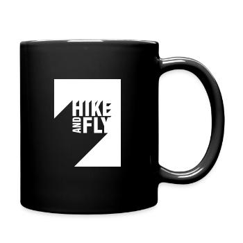 Hike and Fly Paragliding 3D Text - Full Colour Mug - black - Right