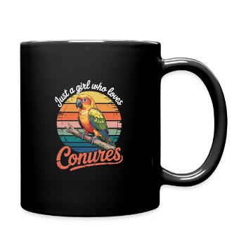 Juste une fille qui aime les Conures - Mug uni - noir - Droite