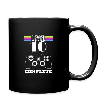 10 ans jeux vidéo enfants - Mug uni - noir - Droite