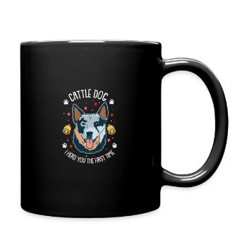 Shepherd Dog Australian Cattle Dog Funny - Full Colour Mug - black - Right