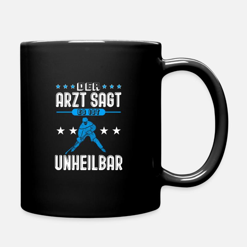 Eishockey spielen cooler Spruch - Tasse einfarbig - Schwarz